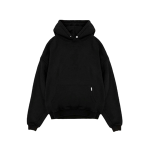 เสื้อฮู้ดดี้ผู้ชายผ้าฝ้ายเฟรนช์เทอร์รี่หนา 410 GSM สำหรับฤดูหนาว ทรงโอเวอร์ไซส์ ปักโลโก้ตามสั่ง คุณภาพสูง ย้อมสีพื้น - Product Image 3