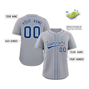 Ropa Deportiva 100% Poliéster, Ligera, Transpirable, de Secado Rápido, Jersey de Béisbol, Servicio OEM, Logotipo Personalizado de Alta Calidad para Hombre - Product Image 2
