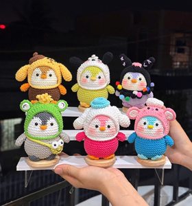 Crochet animal porte-clés fait à la main mignon Amigurumi porte-clés pendentif tricot porte-clés sac à dos voiture breloques OEM ODM fabriqué au Vietnam - Product Image 1