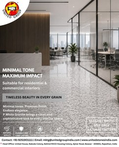 United Group P White <b>Granite</b> Polished Tile Minimalist Design For Residential And Commercial Interiors - Product Image 1