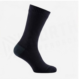 North Approach Crew <b>Socks</b> Solid Black Breathable Knitted for Adults Spring Casual Wear - Product Image 3