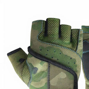 Gants de sport demi-doigts en néoprène et cuir camouflage pour la musculation, les tractions, les activités de plein air et le fitness - Product Image 3
