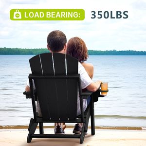 Sedia Adirondack Resistente alle Intemperie per Esterni, Sedia da Giardino Pieghevole in HDPE - Product Image 5