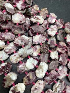 Perles de pierre de tourmaline naturelle facettées de forme rectangulaire, couleur prune magnifique, pierres précieuses de haute qualité - Product Image 4