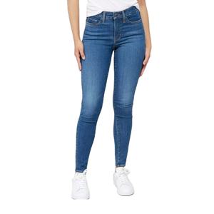 Jeans de Mujer de Alta Calidad, Cintura Alta, Corte Recto, Mezclilla de Algodón, Diseño Deslavado, Botón Personalizado con Logotipo - Product Image 1