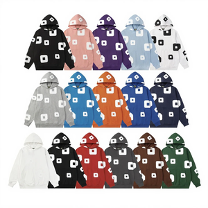 DISCOVER-IMPEX Sudadera con Capucha de Invierno Unisex Negra 100% Algodón, Lavado con Spray, con Pedrería, Corte Regular, Forrada, Ecológica y Tejida - Product Image 1