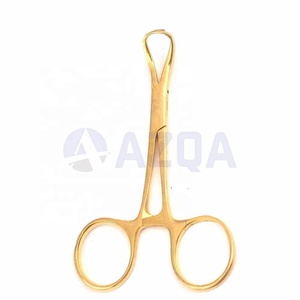 Pince à serviettes professionnelle de 4,5 pouces plaquée or avec mécanisme de verrouillage à cliquet, instrument chirurgical en acier inoxydable - Product Image 6