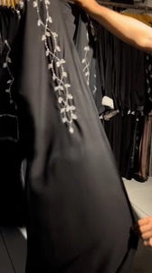 Elegant and Modest Hand Embroidered Floor Length <b>Long</b> Sleeves Breathable Abayas <b>for</b> Women <b>Eid</b> - Product Image 2