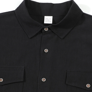 Men's Linen Casual Short Sleeve <b>Shirt</b> Lapel Collar <b>Button</b> Lightweight Breathable Summer Daily Beach Vacation Work <b>Shirt</b> for Men - Product Image 5