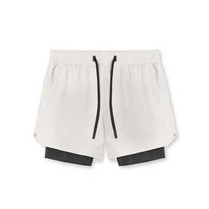 Pantalones Cortos Deportivos Casuales 2 en 1 para Hombre, de Malla Transpirable, de Secado Rápido, Antiarrugas, para Gimnasio y Entrenamiento - Product Image 1