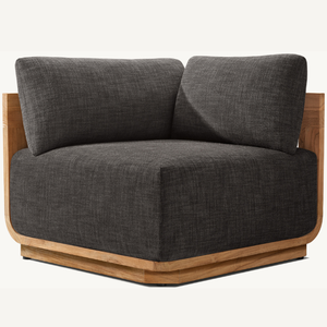 Fauteuil d'angle en teck de bonne qualité, design moderne, adapté au salon ou à la chambre, durable - Product Image 2
