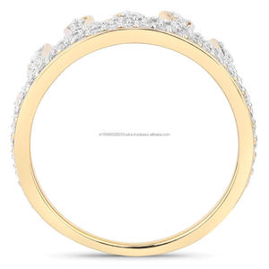 Anillo de Corona con Diamantes Simulados en Plata de Ley 925 con Baño de Rodio, Estilo Clásico Unisex para Uso Diario y Regalos de Boda - Product Image 5