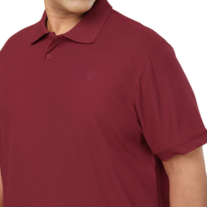 Camisa de Punto Personalizable OEM ODM para Hombre, Talla Grande, Transpirable, Informal, Lisa, 180g, Spandex/Algodón, Cuello Redondo, Botones - Product Image 3