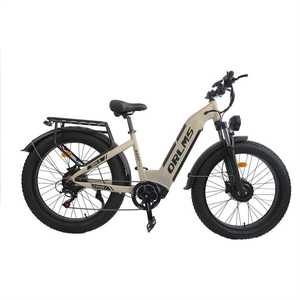 HEY - (สินค้าในสต็อก EU) SMLRO-MN-6 จักรยานไฟฟ้ามอเตอร์คู่ 2000W 3000W สำหรับ 52V 23AH เบรคไฮดรอลิก สีน้ำเงิน/สีกากี - Product Image 2