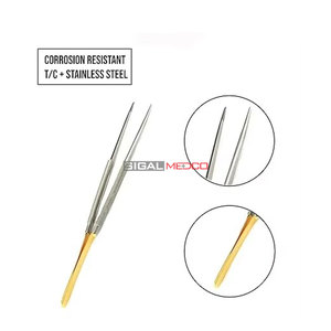 Juego de Microcirugía Profesional, Portaagujas con Punta de Carburo de Tungsteno y Tijeras Microquirúrgicas de Precisión, Alta Precisión - Product Image 3