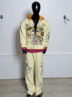 MKB Best-seller – Sweat à capuche personnalisé 100 % coton épais, style streetwear, avec fermeture éclair, impression DTG, 500 g/m² en molleton bouclette avec strass