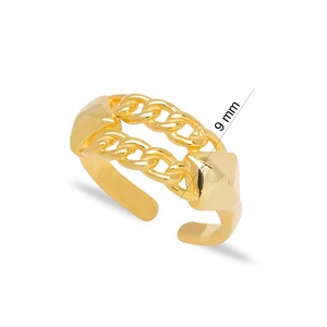 Bague en argent Sterling 925, modèle Unique géométrique, Design tressé tendance, bijoux turcs, vente en gros - Product Image 2