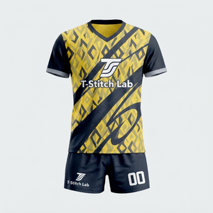 Maillot de volley-ball pour hommes à manches courtes, séchage rapide, col en V, taille élastique, polyester, toutes saisons, impression numérique personnalisée du nom de l'équipe - Product Image 4