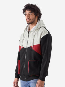 Conjuntos de ropa urbana personalizados para hombre, suéter con cremallera, sudadera con cremallera completa, sudadera con capucha y cremallera exterior OEM. - Product Image 3