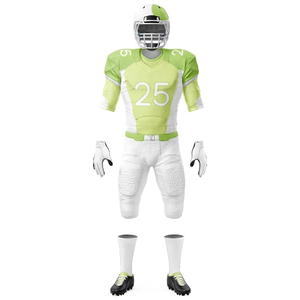 Ensemble d'uniformes de football américain pour adultes, 100 % polyester, impression par sublimation, nom d'équipe personnalisé, service OEM, commande d'équipe, vente en gros, short en mesh - Product Image 2