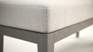 Modern Durable Upholstered Ottoman Bench with Removable Cover Wooden Frame Entryway <b>Seat</b> Living Room <b>Stool</b> - Product Image 2