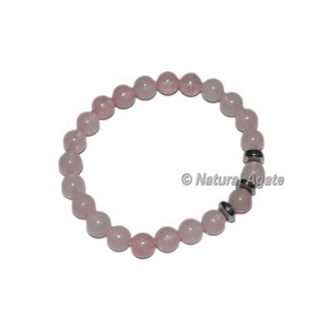 สร้อยข้อมือหินโรสควอตซ์พร้อมจี้เรกิขายส่ง – สร้อยข้อมือคริสตัลประดับลูกปัดโรสควอตซ์ธรรมชาติ - Product Image 2