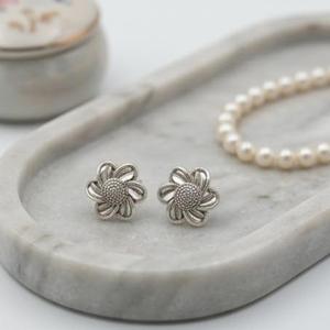 DIVYORO BLOOMING DAISY 925 <b>Silver</b> <b>Stud</b> Earrings for Women - Product Image 3