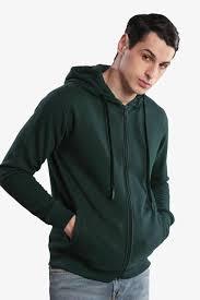 Sweat à capuche zippé en molleton pour homme avec logo personnalisé, coupe ajustée, pour entraînement et activités de plein air, vente en gros - Product Image 2