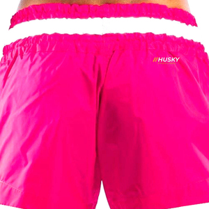 Shorts en satin tricoté bleu marine uni pour homme, taille mi-haute, élastique, séchage rapide, décontracté, 100% polyester - Product Image 5