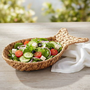 Panier de rangement en jacinthe d'eau tressée, fait main, naturel, pour fruits, décoration rustique, fournisseur éco-responsable, best-seller - Product Image 1