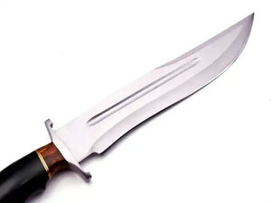 Nouveauté, couteau de chasse de haute qualité, personnalisé, classique, manche en bois, acier au carbone, avec étui en cuir de vache - Product Image 3