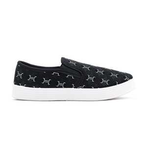 Black Basketball <b>Style</b> Casual Slip-On <b>Shoes</b> AT9077 - Product Image 2