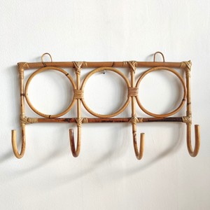 Rattan hook competitive price circle hanging hooks top sales sustainable wood <b>wall</b> <b>hangers</b> - Product Image 1
