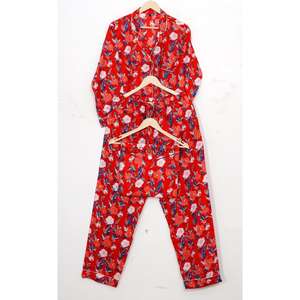 Fournisseurs d'usine de vêtements de nuit pour femmes en coton 100% pur, ensembles de pyjamas doux, pyjamas longs pour femmes - Product Image 6