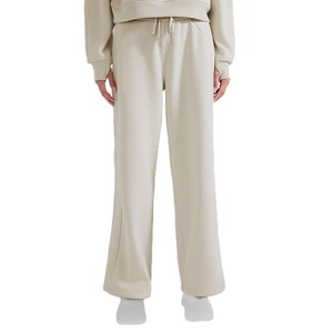 Custom Cream <b>Women</b> Wide Leg <b>Lounge</b> Pants Elastic Drawstring Waist Relaxed Casual <b>Trousers</b> Wholesale Apparel USA UK EU B2B Pro - Product Image 5