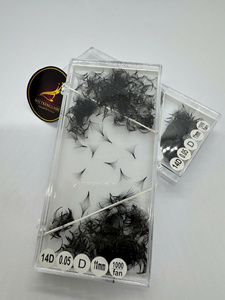Extensions de cils préfabriquées en gros, très demandées, 10D-20D, longues et naturelles, courbures CC/DD/M/L, en cheveux synthétiques, service OEM - Product Image 3