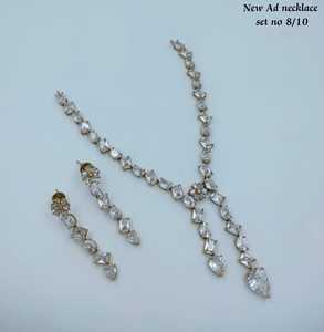 New Ad Necklace <b>Set</b> Gold Plated <b>Crystal</b> Rhinestone Flower Design Wedding Jewelry Women's Classic Style Earrings and Necklace - Product Image 1