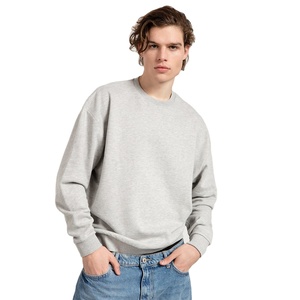 Sudadera lisa de gran tamaño para hombre, Jersey de algodón suave con cuello redondo informal de manga larga para hombre y mujer - Product Image 1