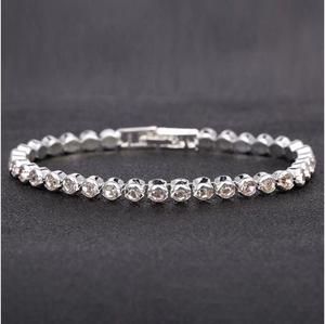 Pulseras de tenis de moda de 16cm, 17cm, 18cm, con diamantes completos brillantes de 3mm, elegantes pulseras de moissanita y diamantes de 3mm de la India - Product Image 6