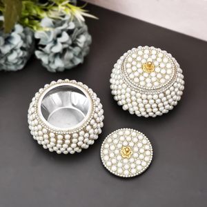 Craftam Handmade <b>Decorative</b> Jewelry <b>Storage</b> <b>Box</b> – Multicolor Beaded Trinket <b>Box</b> <b>for</b> Earrings, Rings & Small Accessories (Golden, - Product Image 4