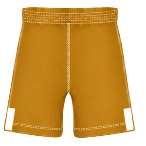 Mustard <b>Yellow</b> White Rugby <b>Shorts</b> Elastic Waist Drawstring Athletic Performance Training Match Team Sportswear Lightweight Rugby - Product Image 2