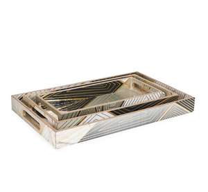 Plateau décoratif en émail, plateau en émail de forme carrée, plateau de service en émail multicolore, plateau en émail artisanal - Product Image 6