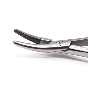 Porte-aiguilles chirurgical Castroviejo 18 cm droit courbé à verrouillage queue bleue manuel certifié CE Instruments de chirurgie générale - Product Image 2