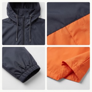 Veste coupe-vent légère personnalisée pour homme et femme, séchage rapide, coupe-vent, col montant, fermeture éclair, course à pied, randonnée, sports de plein air - Product Image 6