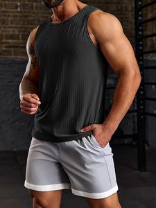 Custom <b>Men</b> <b>Cropped</b> Tank <b>Top</b> Front Logo Hip Hop Style 100% Cotton Sleeveless Gym Workout Muscle Fit OEM Private Label Wholesale - Product Image 1