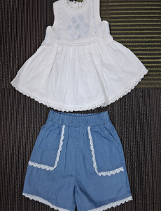 Ensemble coordonné en coton pour enfants, tenue en 2 pièces, doux, respirant, vêtements décontractés pour filles, au meilleur prix de gros - Product Image 4