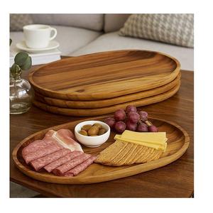 Plateaux en bois naturel pour servir du thé ou du café, disponibles en formes rondes et rectangulaires - Product Image 5