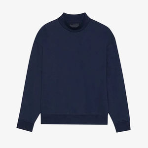 Sudadera Oversize de Cuello Alto Azul Marino para Mujer, de Felpa Premium Gruesa, Manga Larga, Estilo Casual para Uso Diario - Product Image 2