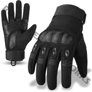 Gants multifonctionnels d'été en gros doublés pour moto, pour hommes, noirs, de luxe, personnalisables, respirants, compatibles écran tactile - Product Image 1