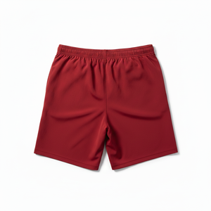 For Men's Red Sport Shorts Front Logo Mid Elastic Waist Quick Dry Solid Color Digital Printed Woven Polyester - Product Image 3